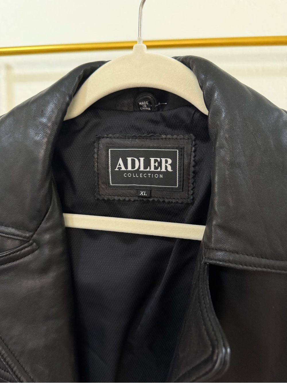 Black Leather Jacket - Men's XL